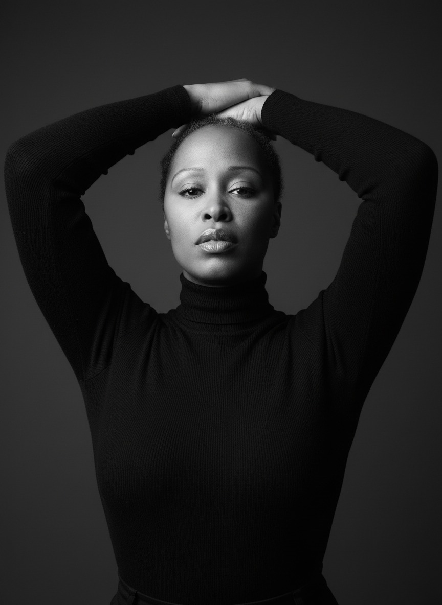 Black and white portrait